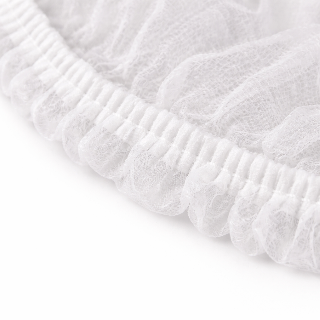 Close-up of a Disposable Hair Net on a light gray background